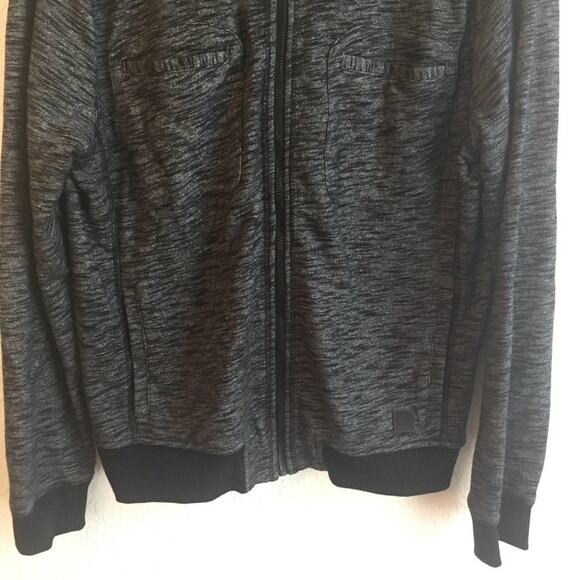 Calvin Klein Jeans L zip up sweater turtleneck gray black - Picture 3 of 8